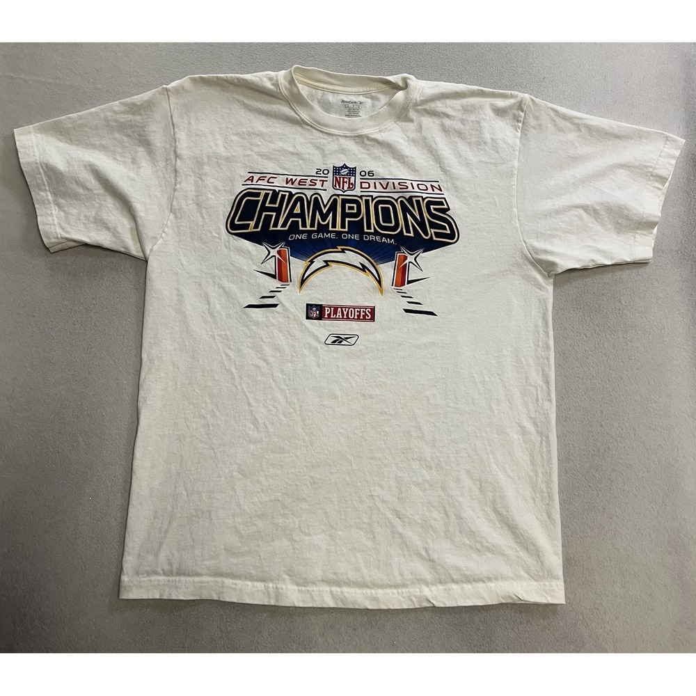 Vintage 2006 San Diego Chargers AFC West Champions T-shirt Men's Size Large Tee